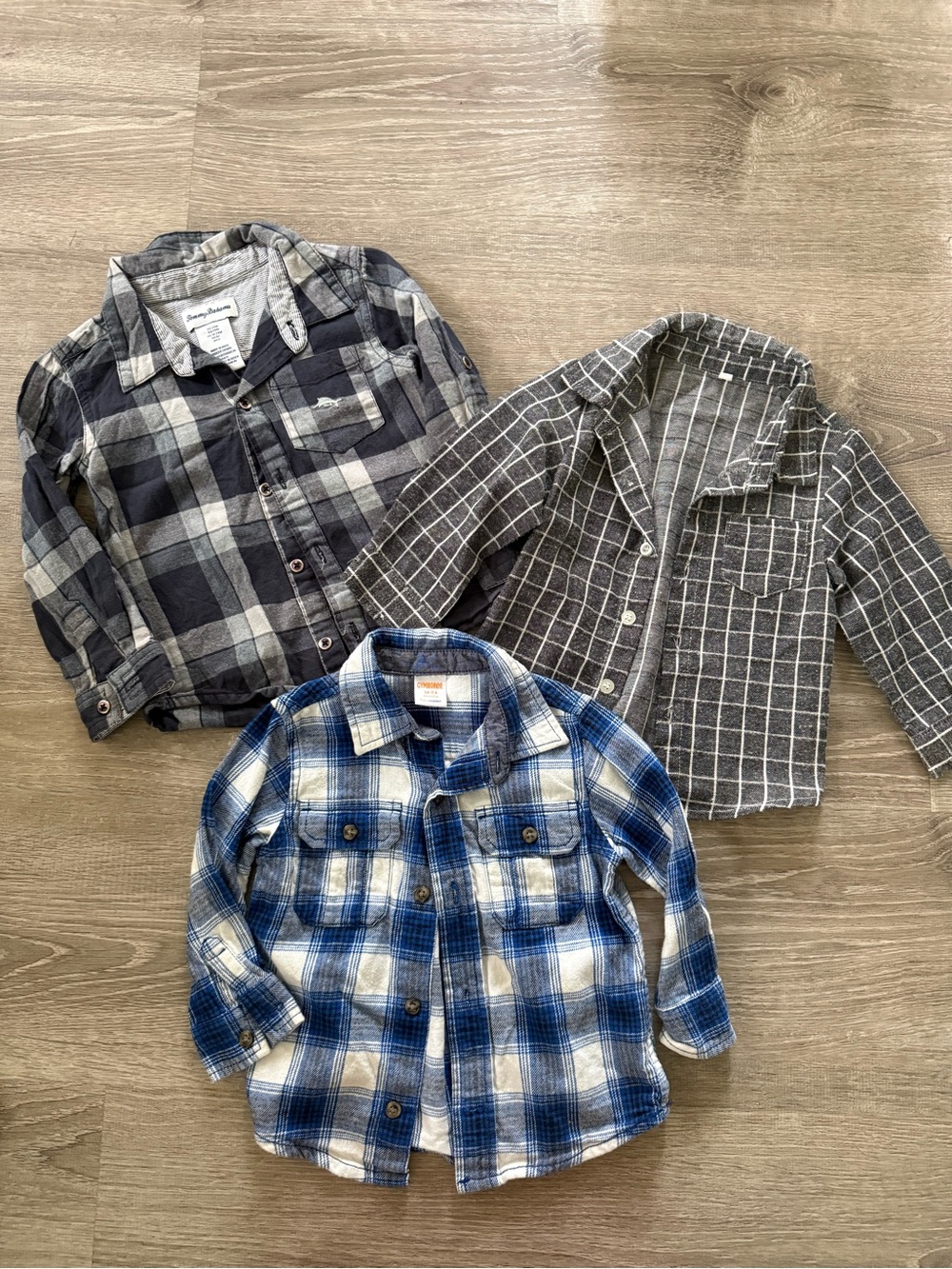 Toddler Boy Button Down Flannel Shirts Size 18-24 Months